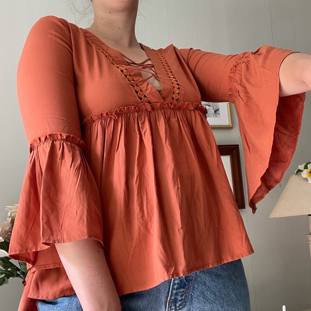 BOHO BELL SLEEVE TOP
